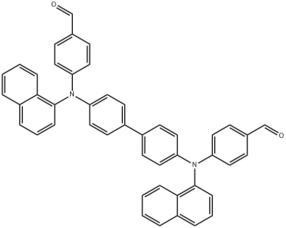 4,4'-(Biphenyl-4,4'-diylbis(naphthalen-1-ylazanediyl))dibenzaldehyde 化学構造式