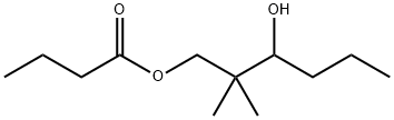 3-hydroxy-2,2-dimethylhexyl butyrate Structure