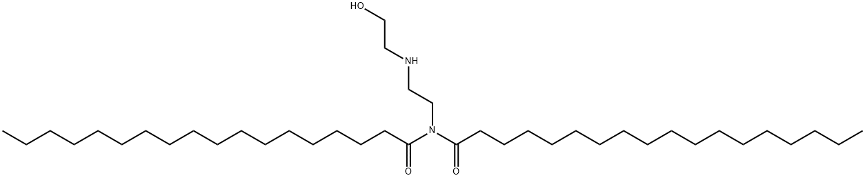 N-[2-[(2-ヒドロキシエチル)アミノ]エチル]-N-(1-オキソオクタデシル)オクタデカンアミド 化学構造式