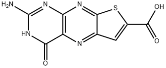 Thieno[3,2-g]pteridine-7-carboxylic  acid,  2-amino-1,4-dihydro-4-oxo-  (9CI) Struktur