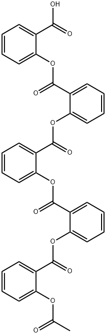 2-[[2-[[2-(Acetyloxy)benzoyl]oxy]benzoyl]oxy]benzoic Acid 2-[(2-Carboxyphenoxy)carbonyl]phenyl Ester, 85531-19-7, 结构式