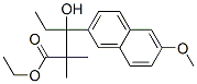 ethyl beta-ethyl-beta-hydroxy-6-methoxy-alpha,alpha-dimethylnaphthalene-2-propionate Struktur