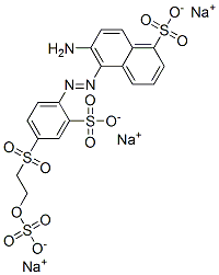 6-amino-5-[[2-sulpho-4-[[2-(sulphooxy)ethyl]sulphonyl]phenyl]azo]naphthalene-1-sulphonic acid, sodium salt,85536-93-2,结构式