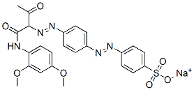 sodium 4-[[4-[[1-[[(2,4-dimethoxyphenyl)amino]carbonyl]-2-oxopropyl]azo]phenyl]azo]benzenesulphonate Structure