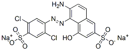 6-amino-5-[(2,5-dichloro-4-sulphophenyl)azo]-4-hydroxynaphthalene-2-sulphonic acid, sodium salt 结构式