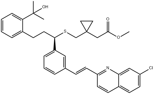 孟鲁司特酸甲基酯 结构式