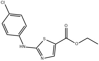 ETHYL 2-(4-CHLOROPHENYLAMINO)-5-THIAZOLECARBOXYLATE Structure