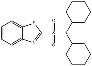 N,N-ジシクロヘキシル-2-ベンゾチアゾールスルホンアミド 化学構造式