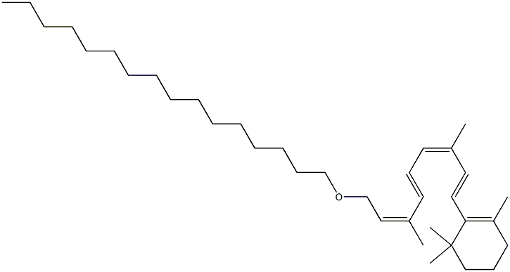 retinyl hexadecyl ether,85563-59-3,结构式