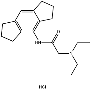 2-diethylamino-N-(1,2,3,5,6,7-hexahydro-s-indacen-4-yl)acetamide hydro chloride 结构式