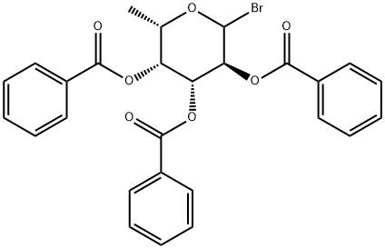 2,3,4-Tri-O-benzoyl-L-fucopyranosylbromide Struktur
