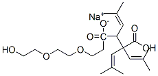 sodium 4-[2-[2-(2-hydroxyethoxy)ethoxy]ethyl] 2-(triisobutenyl)succinate 化学構造式
