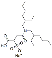 sodium hydrogen 4-[bis(2-ethylhexyl)amino]-4-oxosulphonatobutyrate  化学構造式