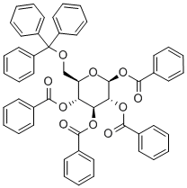 四-O-苯甲酰基-6-O-三苯甲基-BETA-D-吡喃葡萄糖, 85572-59-4, 结构式