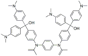 4,4'-[1,4-phenylenebis[methylene(ethylimino)]]bis[alpha,alpha-bis[4-(dimethylamino)phenyl]benzyl] alcohol Structure