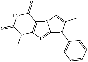 1,7-Dimethyl-8-phenyl-1H-imidazo(2,1-f)purine-2,4(3H,8H)-dione 结构式