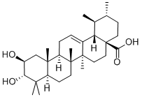 (2beta,3alpha)-2,3-Dihydroxy-urs-12-en-28-oic acid Structure