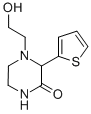 4-(2-Hydroxyethyl)-3-(2-thienyl)piperazinone Struktur