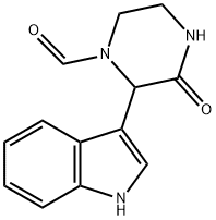 1-Piperazinecarboxaldehyde, 2-(1H-indol-3-yl)-3-oxo- 结构式