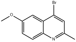 4-ブロモ-6-メトキシ-2-メチルキノリン 化学構造式