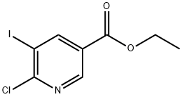 ethyl 6-chloro-5-iodonicotinate 结构式