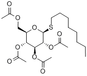Octyl2,3,4,6-tetra-O-acetyl-b-D-thioglucopyranoside 化学構造式