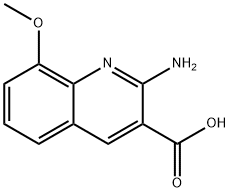 2-AMino-8-Methoxy-3-quinolinecarboxylic acid 结构式