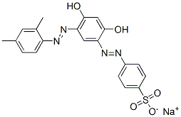 sodium 4-[[5-[(2,4-dimethylphenyl)azo]-2,4-dihydroxyphenyl]azo]benzenesulphonate Structure