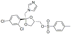 2-(2,4-ジクロロフェニル)-2-(1H-イミダゾール-1-イルメチル)-1,3-ジオキソラン-4-メタノール4-メチルベンゼンスルホナート 化学構造式