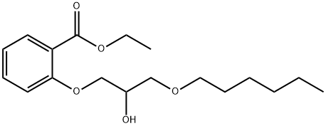 2-[3-(ヘキシルオキシ)-2-ヒドロキシプロポキシ]安息香酸エチル 化学構造式