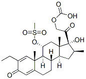 ethyl 17-hydroxy-11alpha-(mesyloxy)-16beta-methylpregna-1,4-diene-3,20-dione 21-carbonate Structure