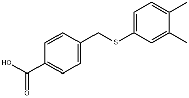 4-{[(3,4-dimethylphenyl)sulfanyl]methyl}benzoic acid 结构式