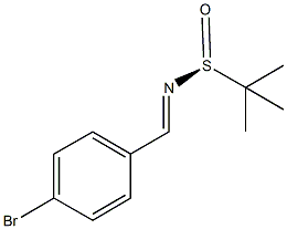 (S)-N-(4-bromobenzylidene)-2-methylpropane-2-sulfinamide Structure