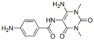 Benzamide,  4-amino-N-(6-amino-1,2,3,4-tetrahydro-1,3-dimethyl-2,4-dioxo-5-pyrimidinyl)- Structure