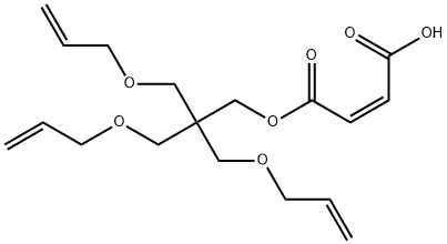 (Z)-2-ブテン二酸水素1-[3-(2-プロペニルオキシ)-2,2-ビス[(2-プロペニルオキシ)メチル]プロピル] 化学構造式