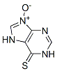 6H-Purine-6-thione,  1,7-dihydro-,  9-oxide Structure