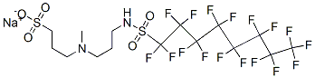 sodium 3-[[3-[[(heptadecafluorooctyl)sulphonyl]amino]propyl]methylamino]propanesulphonate Struktur