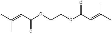 ビス(3-メチル-2-ブテン酸)1,2-エタンジイル 化学構造式