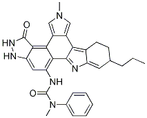 Urea, N'-(4,5,6,11,12,13-hexahydro-2-Methyl-4-oxo-11-propyl-2H-indazolo[5,4-a]pyrrolo[3,4-c]carbazol-8-yl)-N-Methyl-N-phenyl-|化合物 CEP-14083