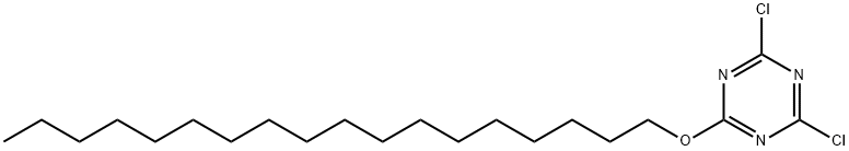 2,4-ジクロロ-6-(オクタデシルオキシ)-1,3,5-トリアジン 化学構造式