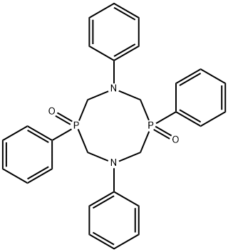 1,5,3,7-Diazadiphosphocine, octahydro-1,3,5,7-tetraphenyl-, 3,7-dioxid e Structure