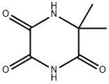 2,3,5-Piperazinetrione,  6,6-dimethyl- Struktur