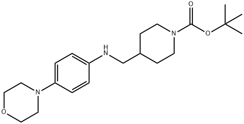 1-Boc-4-[(4-Morpholin-4-yl-phenylaMino)Methyl]piperidine,856889-60-6,结构式
