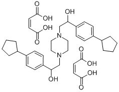 alpha-(4-Cyclopentylphenyl)-1,4-piperazinediethanol (Z)-2-butenedioate  (1:2),85690-03-5,结构式