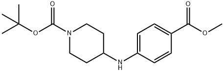 TERT-BUTYL 4-{[4-(METHOXYCARBONYL)PHENYL]AMINO}PIPERIDINE-1-CARBOXYLATE, 856933-11-4, 结构式