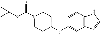 4-(1H-indol-5-ylamino)-piperidine-1-
carboxylic acid tert-butyl ester 结构式