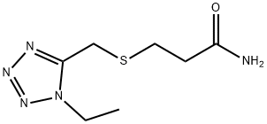 3-(((1-Ethyl-1H-tetrazol-5-yl)methyl)thio)propanamide 结构式