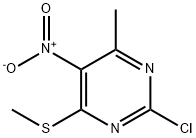 2-chloro-4-methyl-6-methylsulfanyl-5-nitro-pyrimidine,856976-47-1,结构式