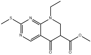 methyl 8-ethyl-5,6,7,8-tetrahydro-2-(methylthio)-5-oxopyrido[2,3-d]pyrimidine-6-carboxylate 结构式