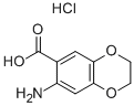 7-氨基-2,3-二氢苯并[B][1,4]二噁英-6-羧酸盐酸盐 结构式